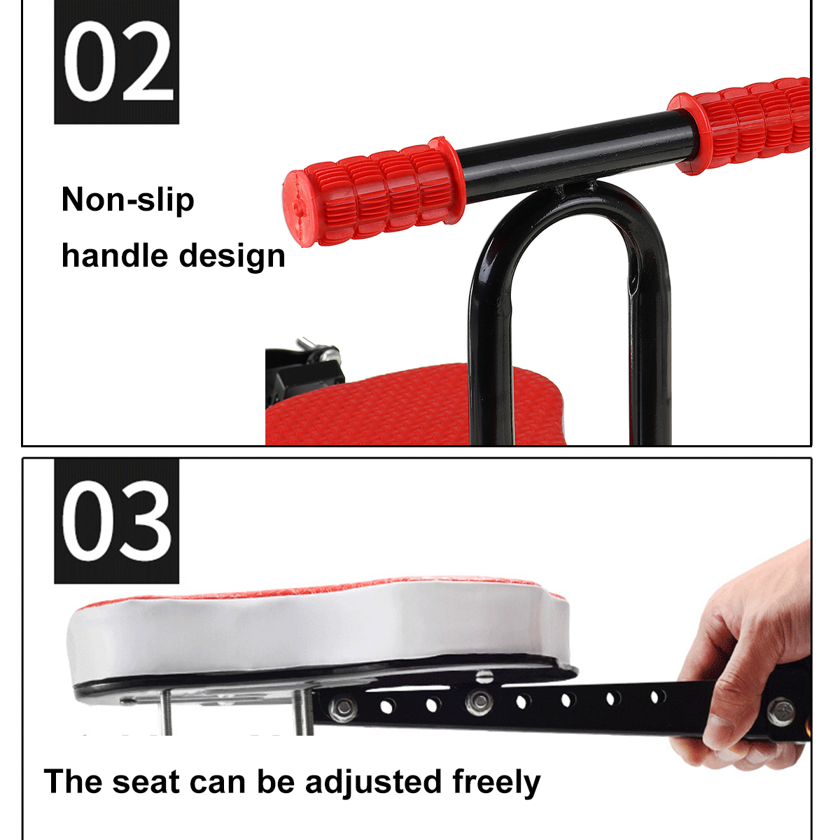 BlackRed-Quick-Dismounting-Safety-Seat-For-Electric-Car-Bicycle-Children-Kids-1813698