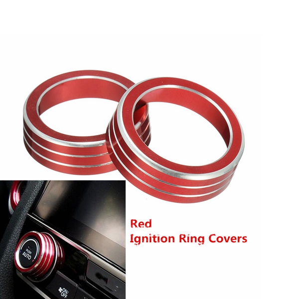 2Pcs-AC-Aluminum-Control-Switch-Ignition-Ring-Knob-Cover-For-Honda-Civic-16-17-1261561