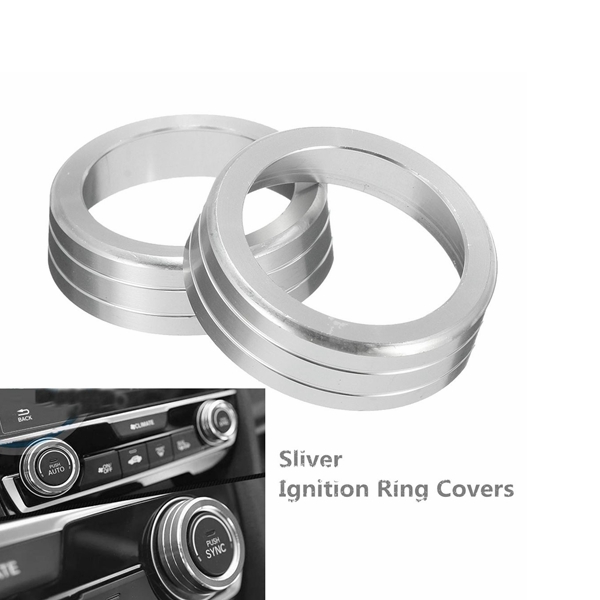 2Pcs-AC-Aluminum-Control-Switch-Ignition-Ring-Knob-Cover-For-Honda-Civic-16-17-1261561