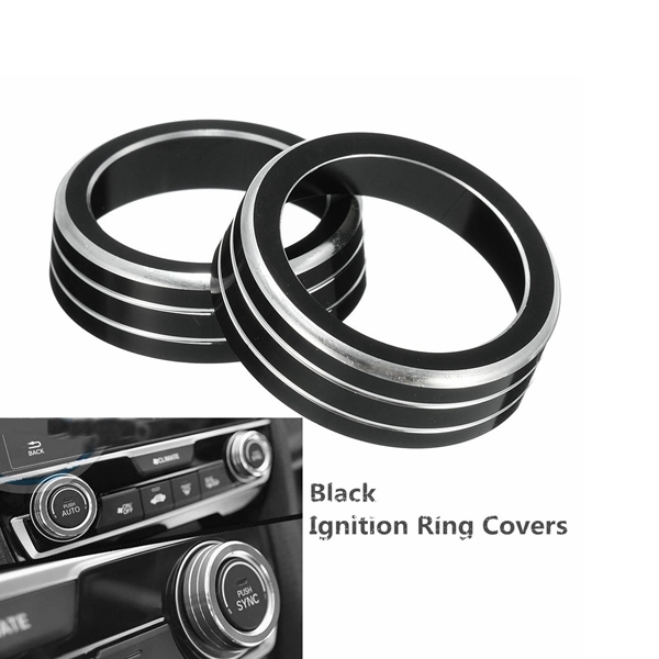 2Pcs-AC-Aluminum-Control-Switch-Ignition-Ring-Knob-Cover-For-Honda-Civic-16-17-1261561