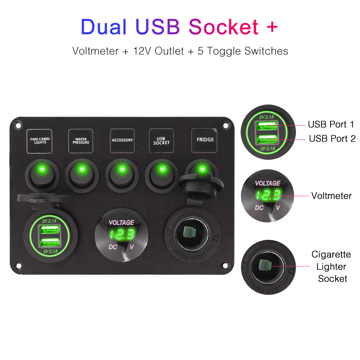 5-Gang-Rocker-Switch-Panel-On-Off-Blue-LED-Toggle-Switch-LED-Digital-Voltmeter-5V-42A-240W-For-12V24-1736973