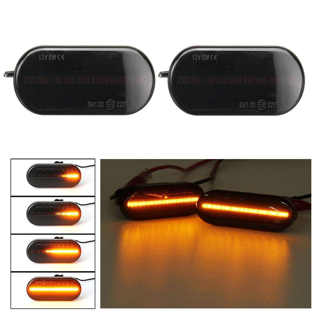 Dynamic-Flowing-LED-Side-Marker-signal-Light-Repeaters-For-VW-Golf-Passat-Bora-1712617