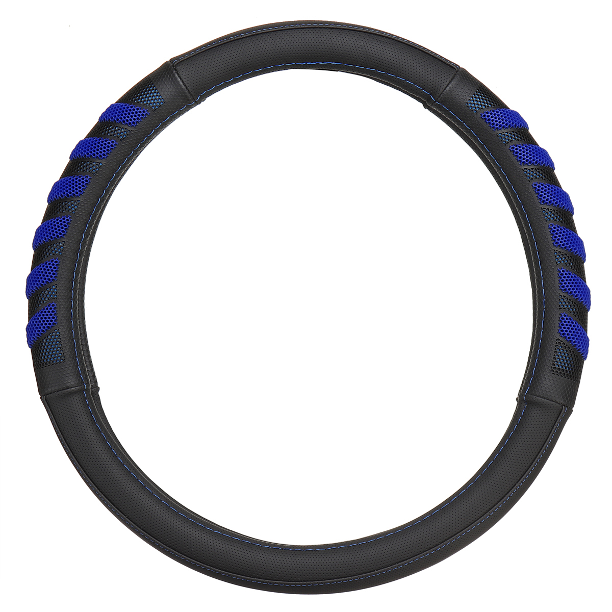 38cm-PU-Leather-Universal-Blue--Red-Car-Steering-Wheel-Cover-Hand-Pad-Buffer-1796538