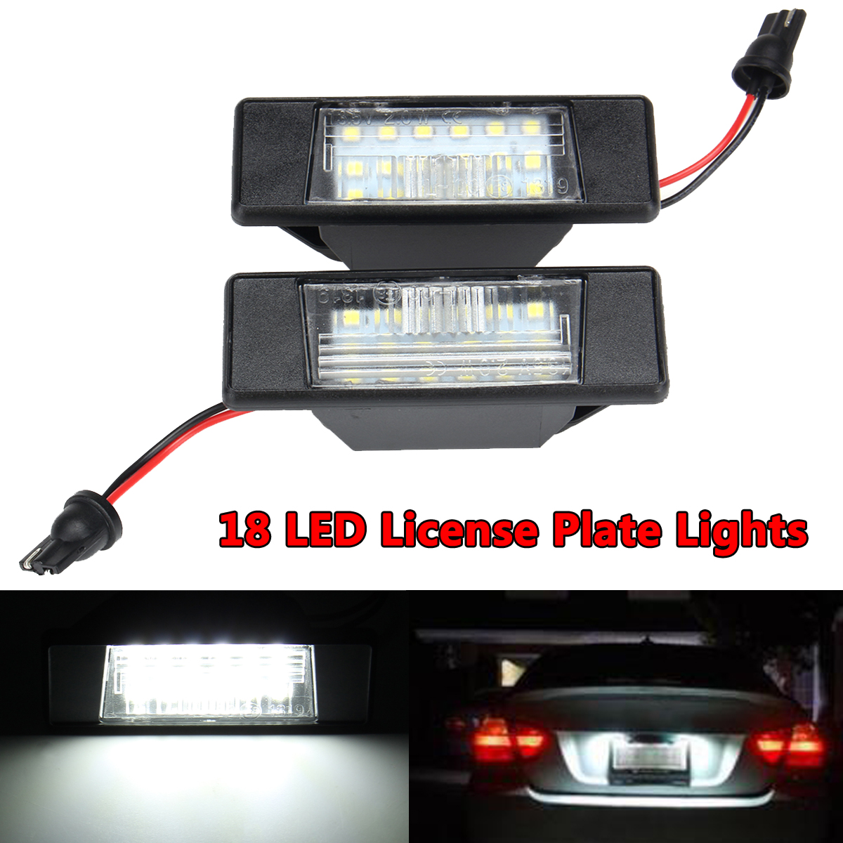 2Pcs-Car-LED-License-Number-Plate-Lights-for-Nissan-Qashqai-X-trail-Juke-Primera-6000K-White-1363068