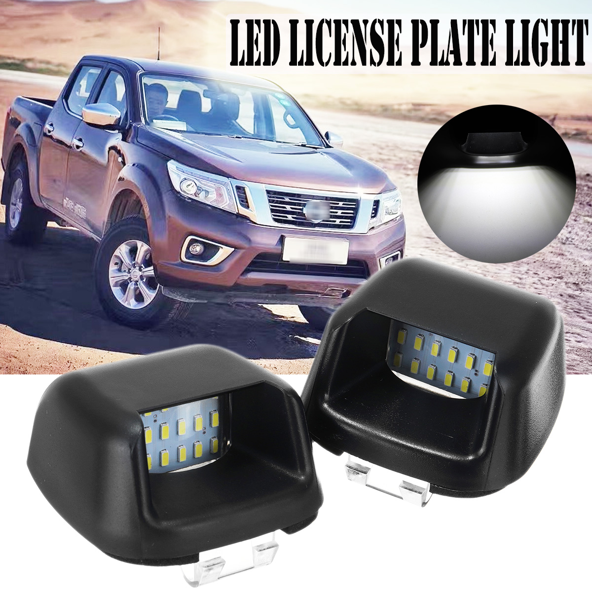 2Pcs-LED-License-Number-Plate-Lights-for-Nissan-Navara-D40-Frontier-Suzuki-Equator-1412805