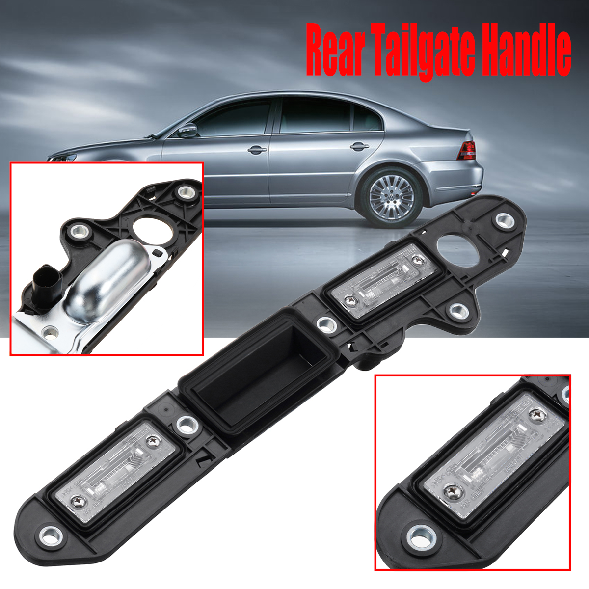 Rear Tailgate Trunk Handle Trim License Plate Lights Lamp for VW Passat ...