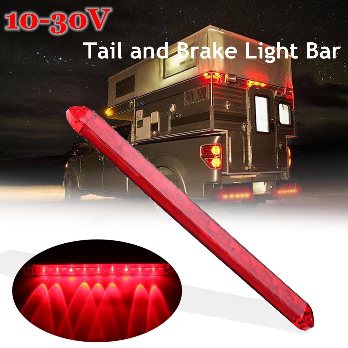 10-30V 9LED Waterproof Trailer Truck Brake Light Bar Tail Turn Stop ...