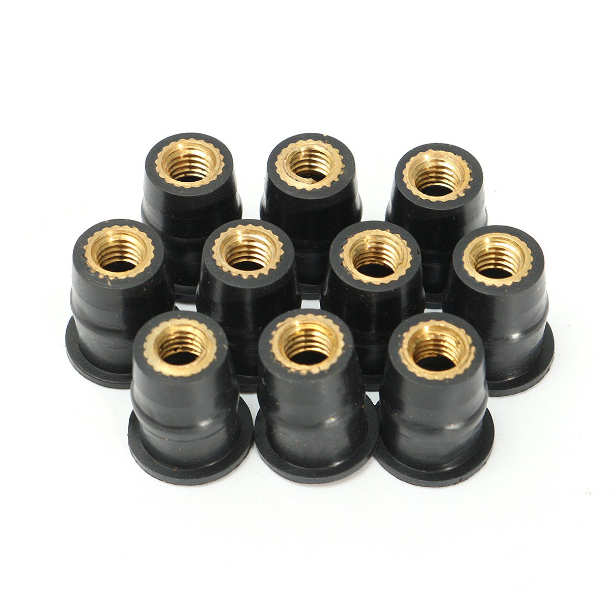 10PCS-M5M4M6-Motorcycles-Windshield-Windscreen-Bolts-Kit-Metric-Rubber-Well-Nuts-1703369